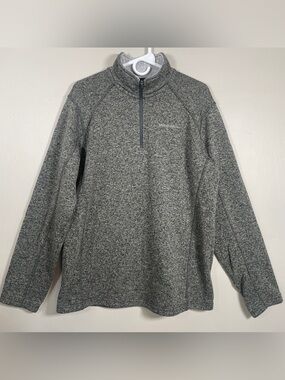 Eddie Bauer Men's Radiator Fleece 1/4-Zip Pullover Long Sleeves L Large Gray